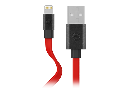 AT & T Flat Charge Sync Cable Lightning