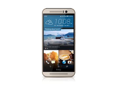 HTC One M9 - Gold on Silver