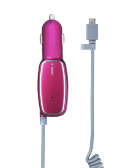 Universal Micro USB Car Charger - Pink