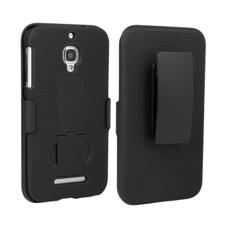 Alcatel OneTouch Fierce Shell/Holster Combination - Black