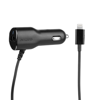 Lightning Tip Car Charger - Black