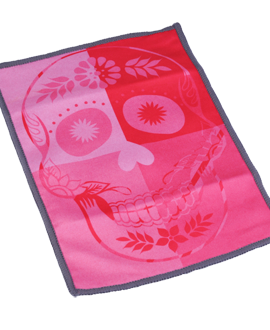 Microfiber Cleaning Cloth - Pink Skull