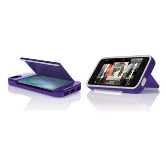 iPhone 5 Incipio STOWAWAY Credit Card Case - Purple & White