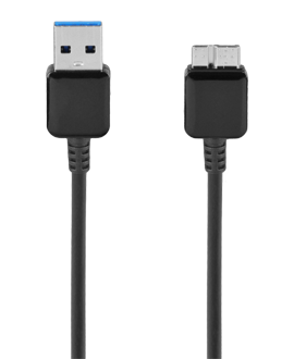 USB 3.0 Micro-Charge Data Cable - Black