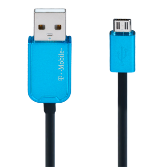T-Mobile Micro USB to USB Cable - Black and Blue