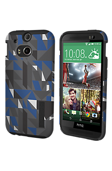 DualPro Print for the all new HTC One (M8) - Black / Blue Geometic