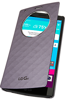 Wireless Charging Quick Circle Folio Case for LG G4 - Violet Black