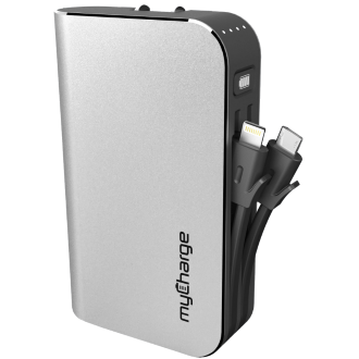 myCharge HubPlus 6000 mAh Power Bank - Silver