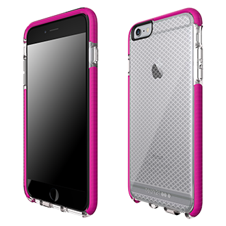 Apple iPhone 6/6s Plus Tech21 Evo Check Case - Clear & Magenta