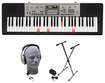 Casio - Portable Keyboard With 61 Touch-sensitive Lighted Piano-style Keys - Black