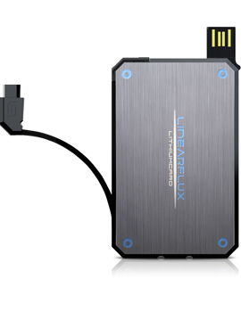 LinearFlux LithiumCard 1200mAh - Micro USB