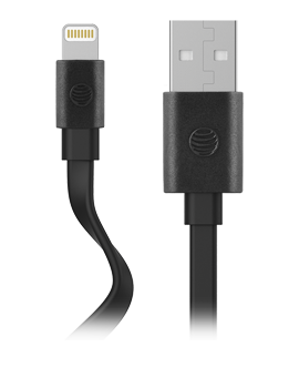 AT & T Flat Charge Sync Cable Lightning