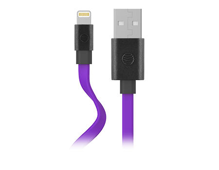 AT & T Flat Charge Sync Cable Lightning