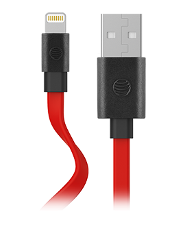 AT & T Flat Charge Sync Cable Lightning