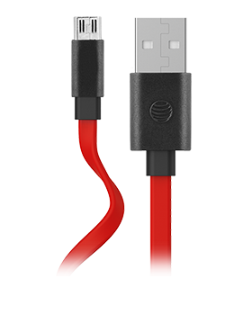AT & T Flat Charge Sync Cable Micro