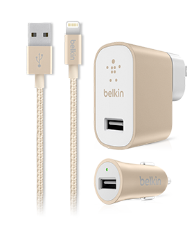 Belkin Metallic Charging Bundle (2.4A Wall Charger