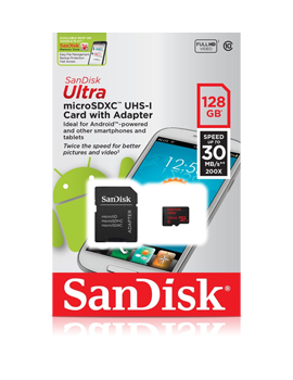 Memory SanDisk 128GB microSD Ultra Card