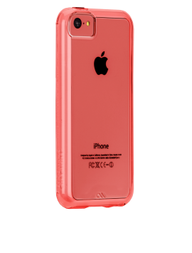 Naked Tough Case - Clear w/ Coral Bumper