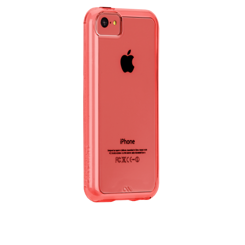 Naked Tough Case - Clear w/ Coral Bumper