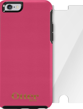 OtterBox Symmetry Series Leather Edition Case + Alpha Glass Screen Protector Bundle for iPhone 6 Plus/6s Plus