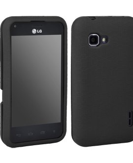 LG Optimus F3Q Gel Skin - Black