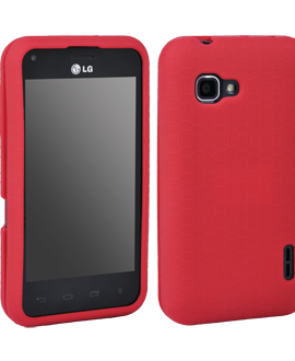LG Optimus F3Q Gel Skin - Red