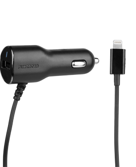 Lightning Tip Car Charger - Black