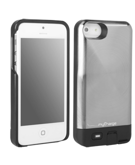 iPhone 5 myCharge Freedom 2000 Charging Case - Silver