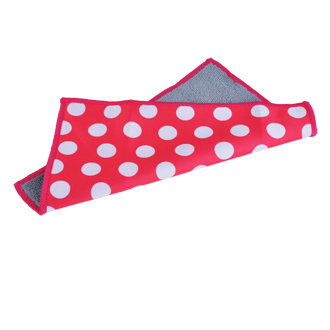 Microfiber Cleaning Cloth - Magenta Dots