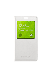Samsung S-View Flip Cover for Galaxy S 5 - Pearl White