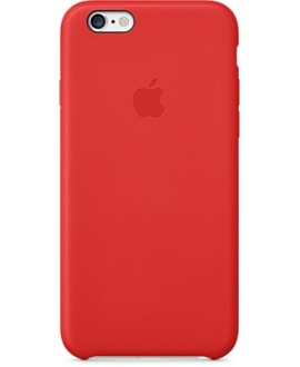 iPhone 6 Leather Case - Bright Red