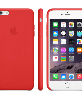 iPhone 6 Plus Leather Case - Bright Red