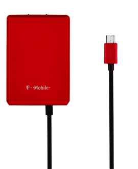 T-Mobile 3.1AMP Micro USB Wall Charger - Black and Red