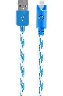 Braided Charge and Sync Cable for micro USB - Blue