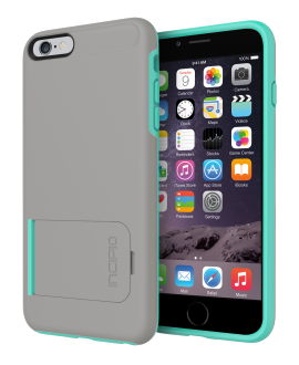 iPhone 6 Plus Incipio KICKSNAP Case - Grey and Mint