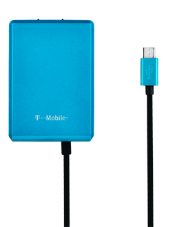 T-Mobile 3.1AMP Micro USB Wall Charger - Black and Blue