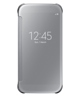 Samsung Galaxy S 6 S-View Cover - Clear & Silver
