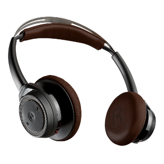 Plantronics BackBeat SENSE Wireless Headphones - Black & Brown