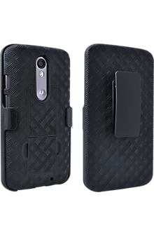 Shell Holster Combo with Kickstand for DROID Turbo 2 - Black