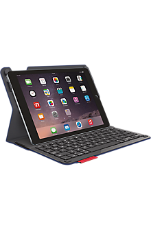Logitech Type + Protective Case with Integrated Keyboard for iPad Air 2 - Blue