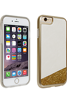 Milk and Honey White with Gold Glitter Cover for iPhone 6/6s