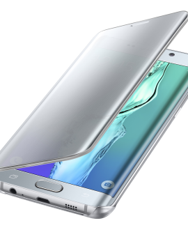 Samsung Galaxy S6 edge plus S-View Clear Flip Cover - Clear & Silver