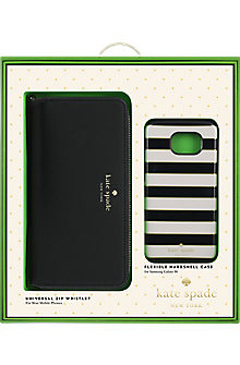 Gift Set - Zip Wristlet & Flexible Hardshell Case for Samsung Galaxy S6
