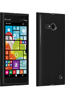 High Gloss Silicone Cover Microsoft Lumia 735 - Black