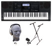 Casio - Portable Keyboard With 76 Touch-sensitive Keys - Black