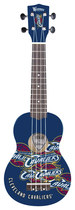 Woodrow - Denny Cleveland Cavaliers 4-string Soprano Ukulele - Blue/red/white/yellow