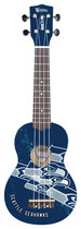 Woodrow - Denny Seattle Seahawks 4-string Soprano Ukulele - Silver/blue/green