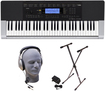 Casio - Portable Keyboard With 61 Touch-sensitive Keys - Black/silver