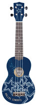 Woodrow - Denny Dallas Cowboys 4-string Soprano Ukulele - Blue/silver/white